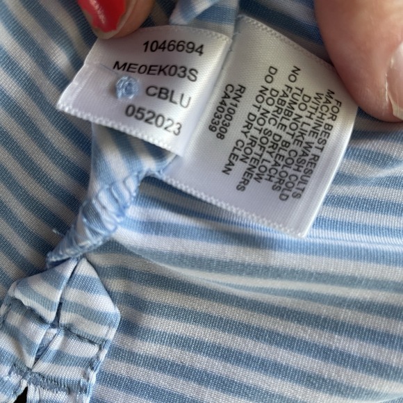 Peter Millar Summer Comfort Polo Men's XXL 2XL Blue Stripe Golf Casual Dadcore - Picture 7 of 8